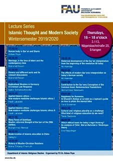 Towards entry "Lecture Series – Islamic Thought and Modern Society WS 2019/20"