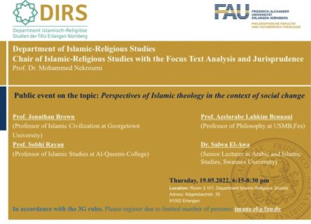 Towards entry "Visiting professorship at the Chair of Islamic-Religious Studies with the Focus Text Analysis and Jurisprudence"